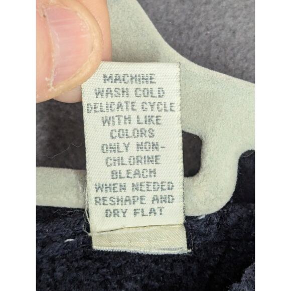 Lord & Taylor Sweater Women's Small Indigo Blue Cable Knit Vintage - Picture 5 of 8